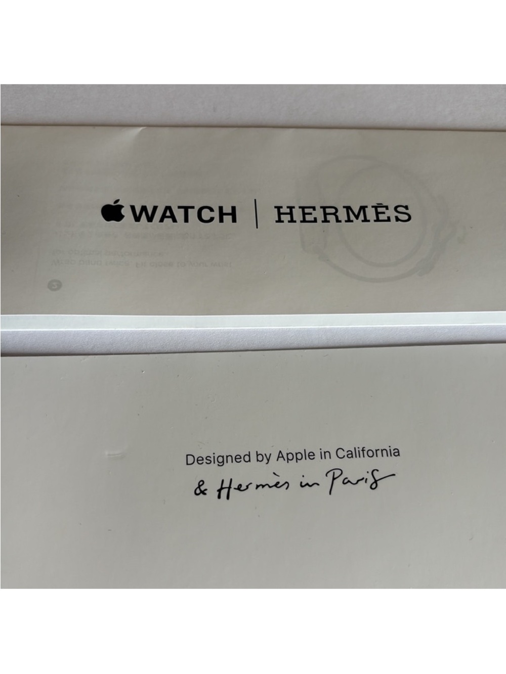 Apple Watch Hermès Band instructions, warranty papers